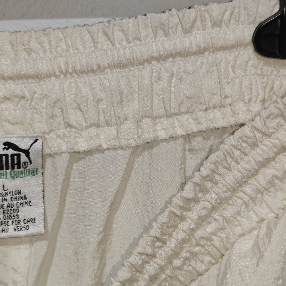 Vintage 90s Parachute Pants Large White Windbreaker Lightweight - Picture 8 of 13